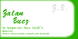 zalan bucz business card